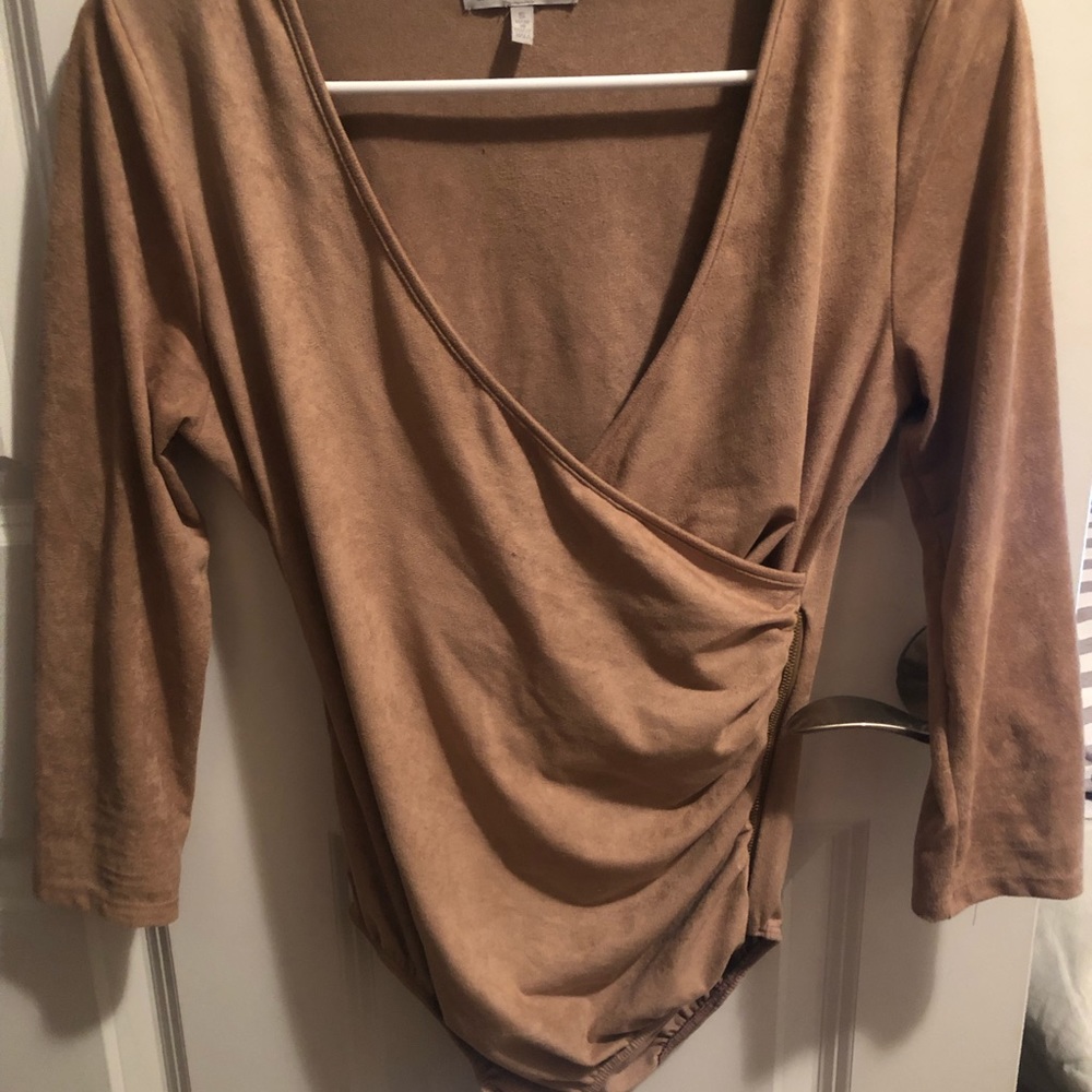 Wrap Body Suit With Zipper Side